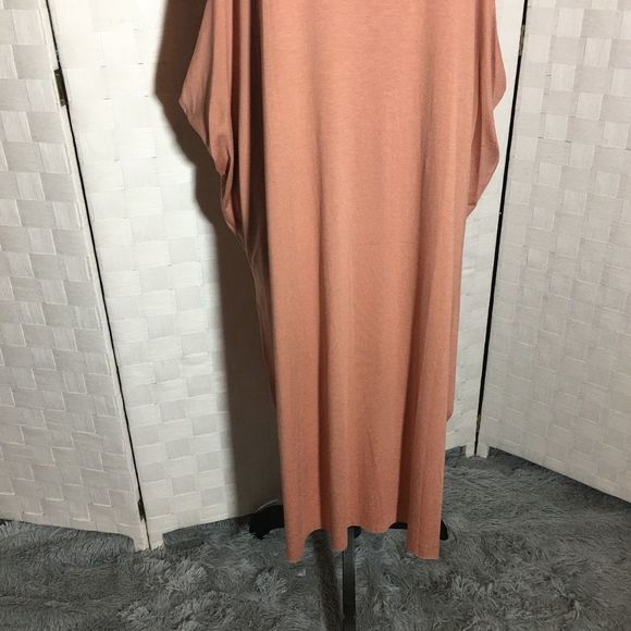 Elena Side Slit Overlay Marsala Casual Dress Large Spring Summer - Picture 8 of 9